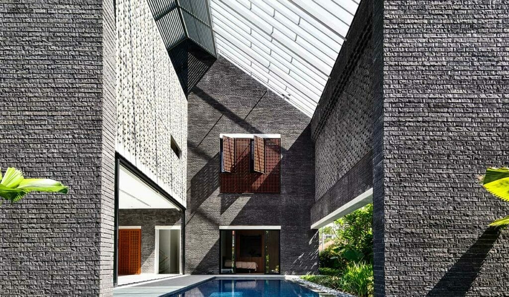 Luxury Homes: A Siglap View dwelling with an unusual roof structure