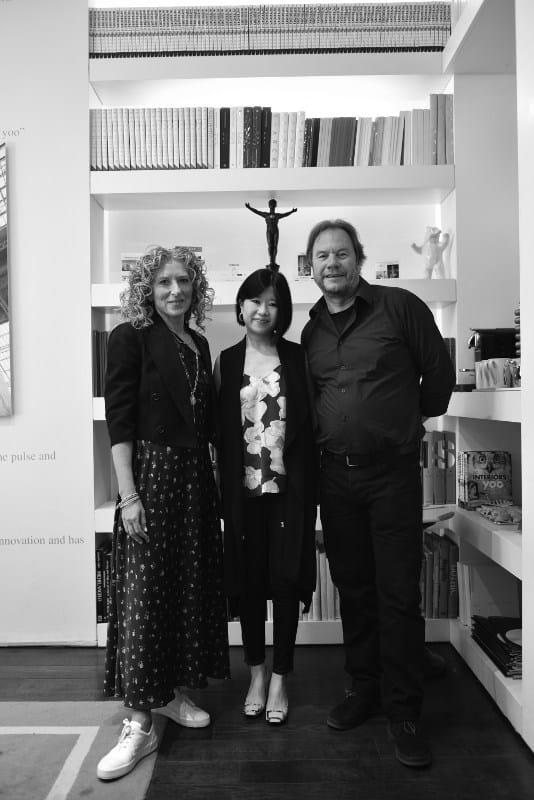 Kelly Hoppen, Joanne Kua and John Hitchcox at the YOO office in London.