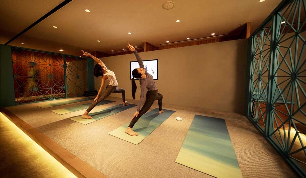 Cathay Pacificâ€™s business class lounge now offers a yoga and meditation studio