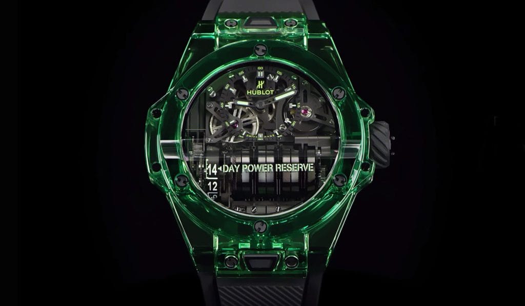 Hublot's New Big Bang MP-11 SAXEM Looks Sexy In Green