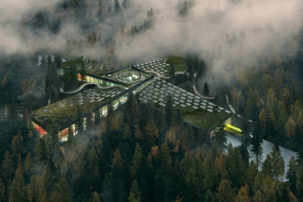 The world’s most sustainable factory: BIG and Vestre unveil The Plus in the middle of a Norwegian forest