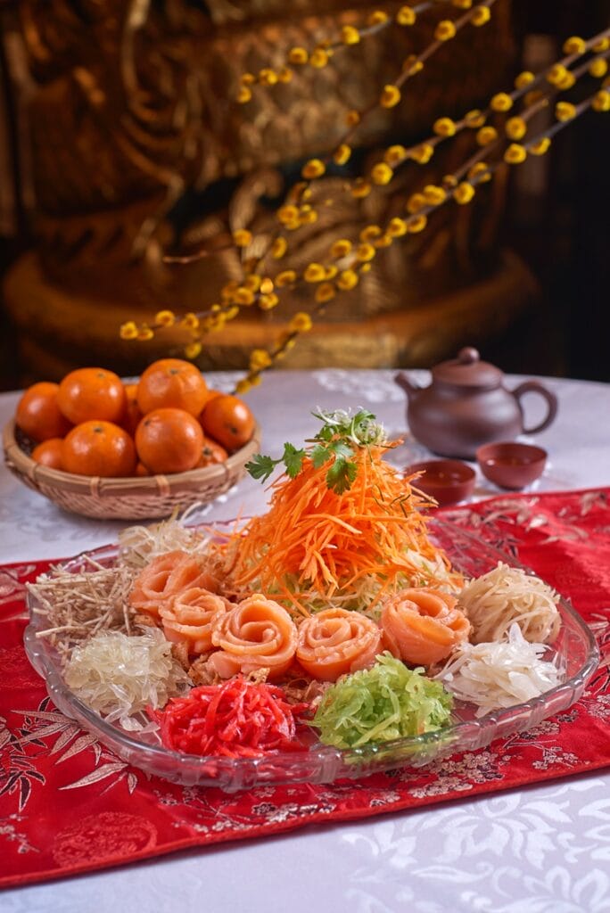 Fresh Salmon and Snow Pear Yee Sang